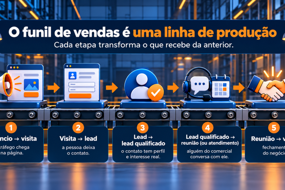Funil de vendas como linha de produção: como achar o gargalo antes de aumentar a verba Funil de vendas como linha de produção: como achar o gargalo antes de aumentar a verba